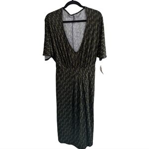Liz Lange Maternity Olive & Black Geo Print Dress Size XXL NWT